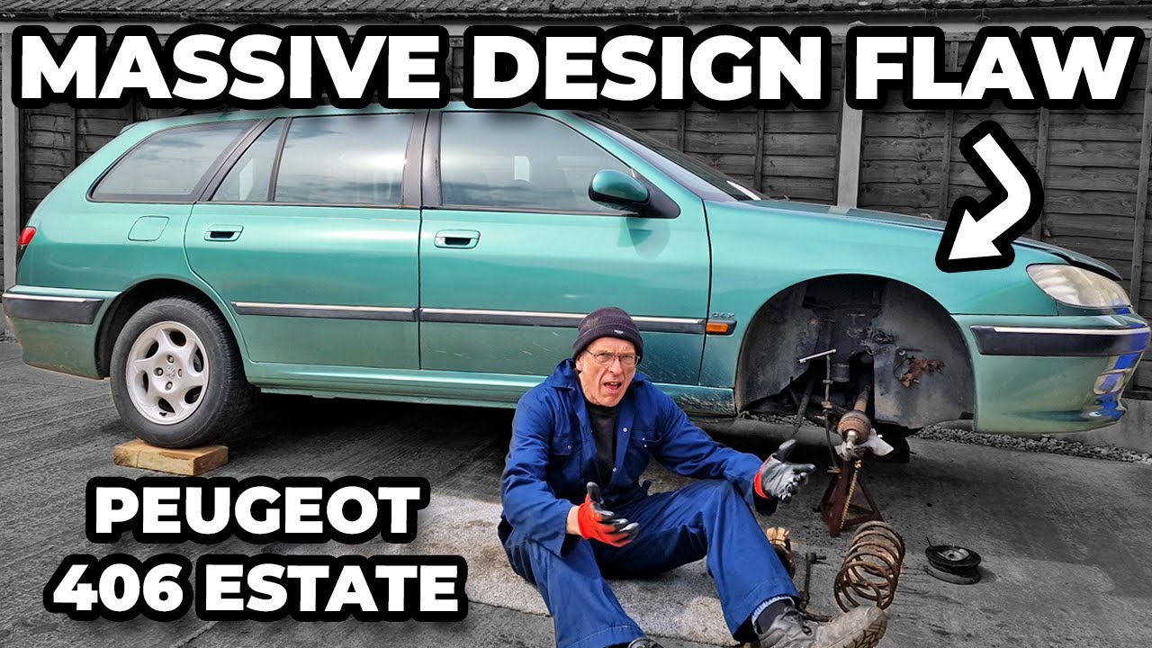 Peugeot 406 - A Terrible Design Means An Unexpected Repair - Broken Front Spring & More