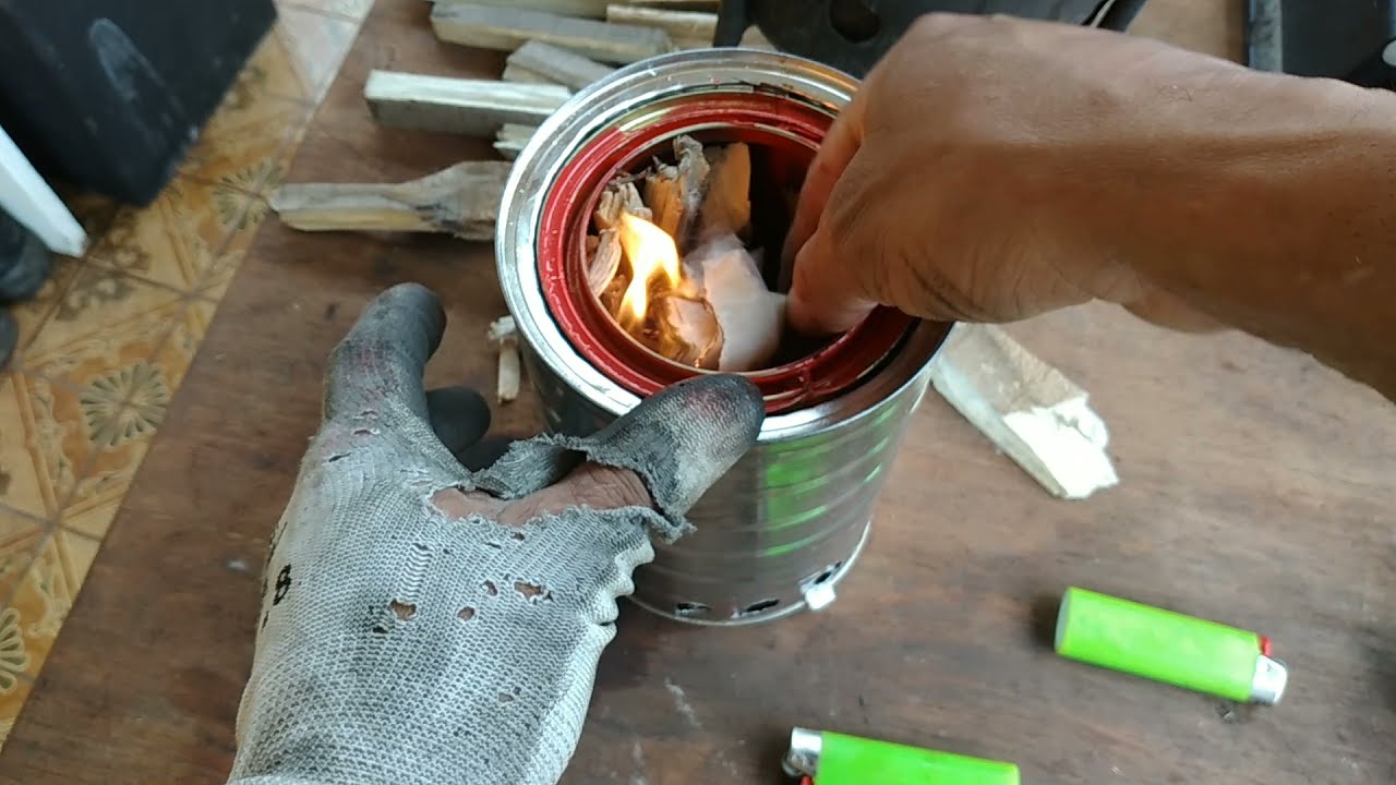Como fazer fogareiro a lenha e gás de lenha...