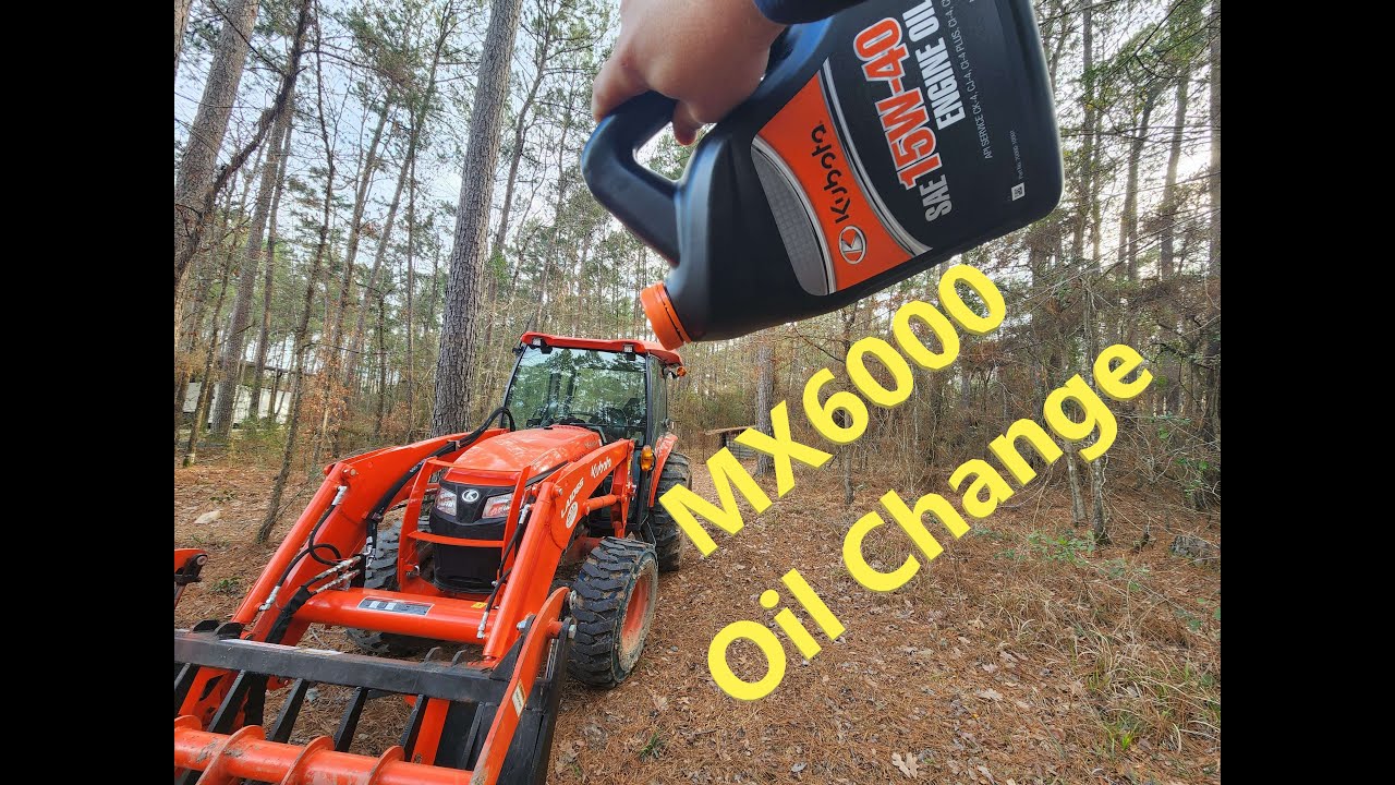Kubota MX6000 and MX5400 Oil Change (How to Video)