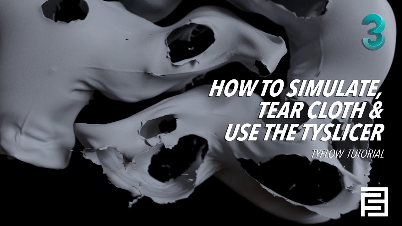 How to simulate , tear cloth and use the tyslicer | Tyflow Tutorial