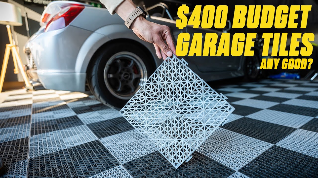 Garage Studio Makeover on a budget | DIY Tile Transformation