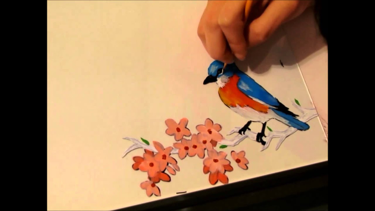 Bird Glass Painting
