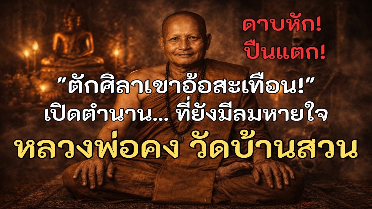 หลวงพ่อคง วัดบ้านสวน ยอดพระเวทย์ปืนแตกเขาอ้อพัทลุง มหาอุดหยุดกระสุน ดาบหักคาพิธี ของจริงลองได้!