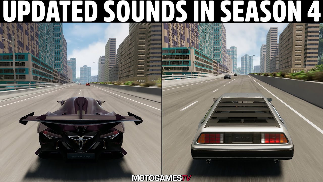 Test Drive Unlimited Solar Crown - Updated Cars Sounds in Season 4 | Apollo IE & DeLorean DMC12