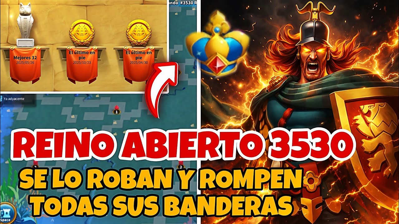 GUERRA CIVIL 3530 REINO ABIERTO, REINO TOTALMENTE DESMANTELADO - RISE OF KINGDOMS
