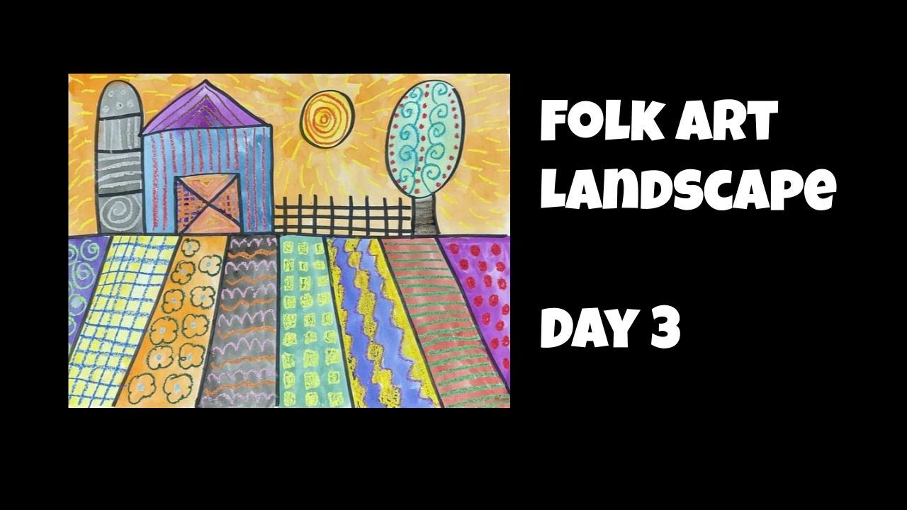 Folk Art Landscape Day 3