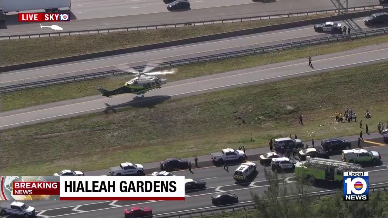 Motorman airlifted to hospital following crash on I-75 extension to Gratigny Parkway