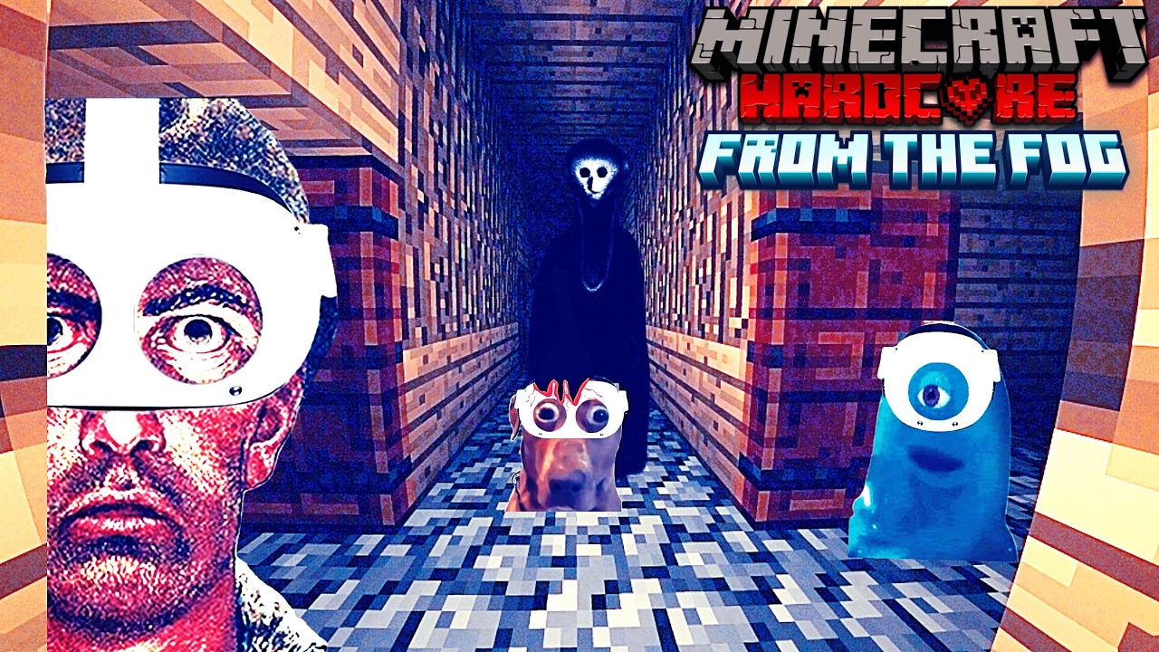 3 Idiots Survive 100 Days From The Fog in VR Minecraft #2