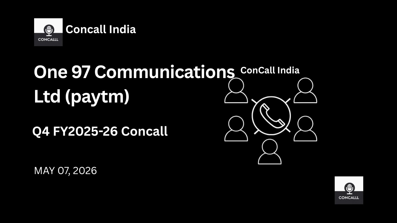 Конференц-звонок One 97 Communications Ltd (paytm) за 4 квартал 2025-2026 финансового года