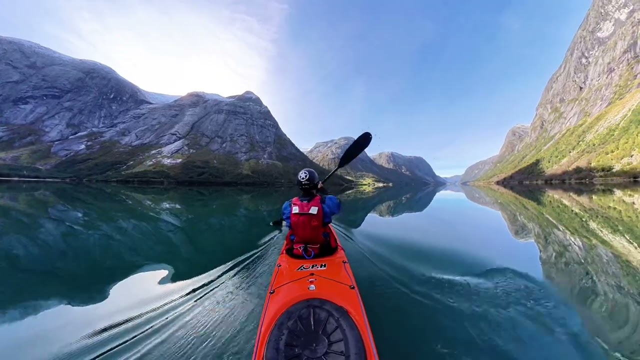 Exploring Sognefjord, Norway by sea kayak