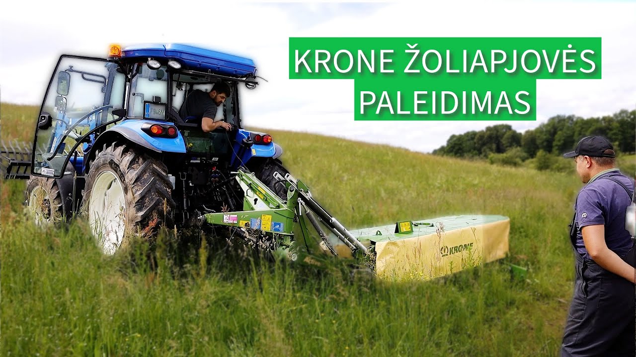 Krone žoliapjovės paleidimas I Čepūkis