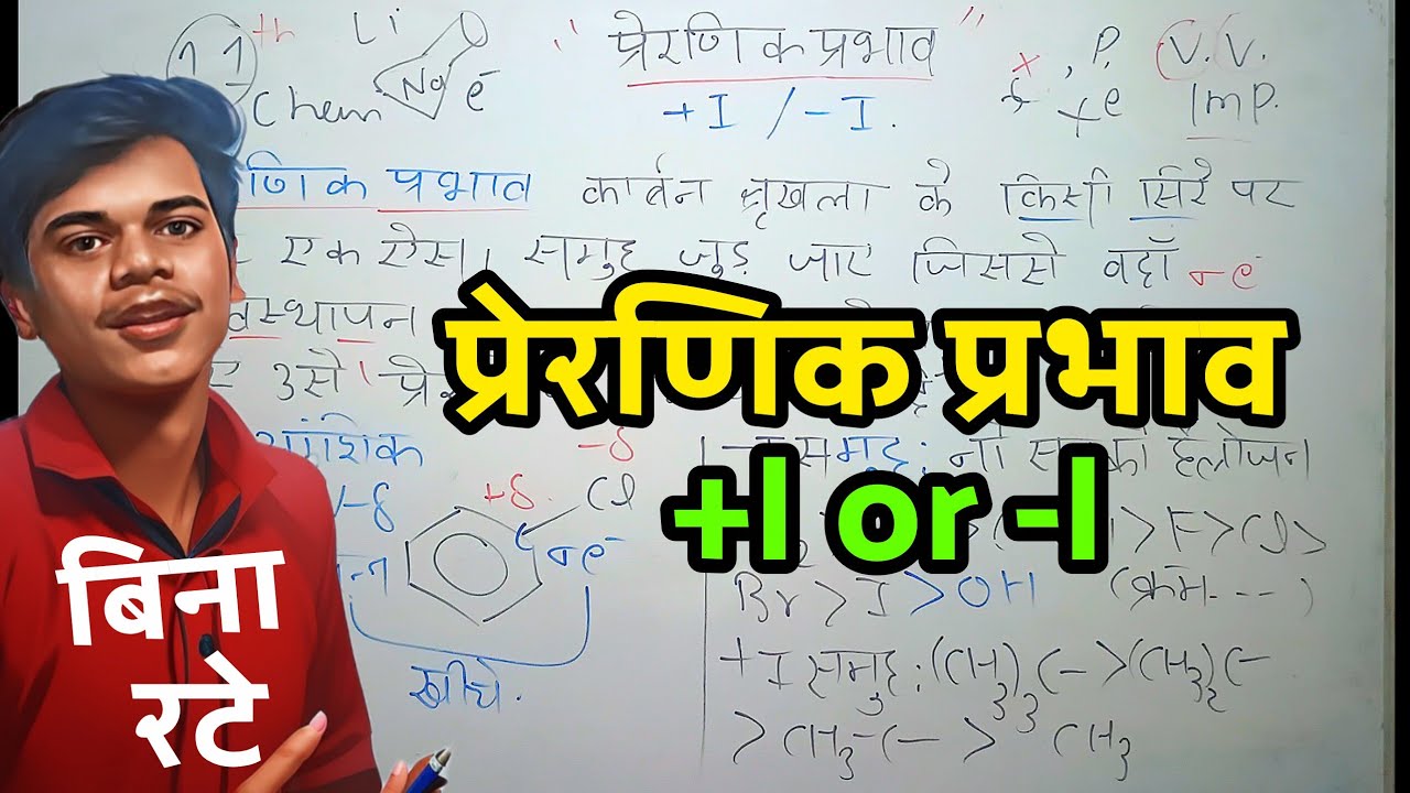 😎प्रेरणिक प्रभाव किसे कहते है?( +I और -I ) | Prenik Prabhav Ko Smjhaiye | Inductive Effect