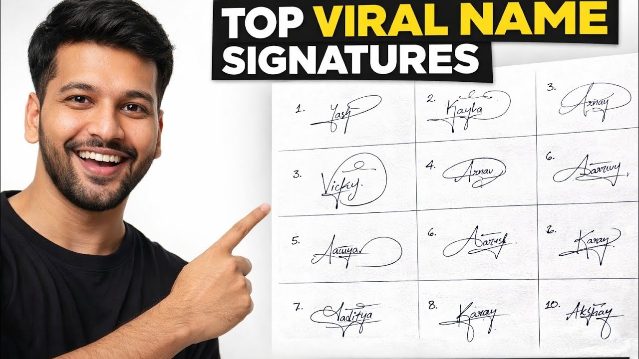 TOP VERY POPULAR NAMES SIGNATURES 🔥 #namesignature #signature 