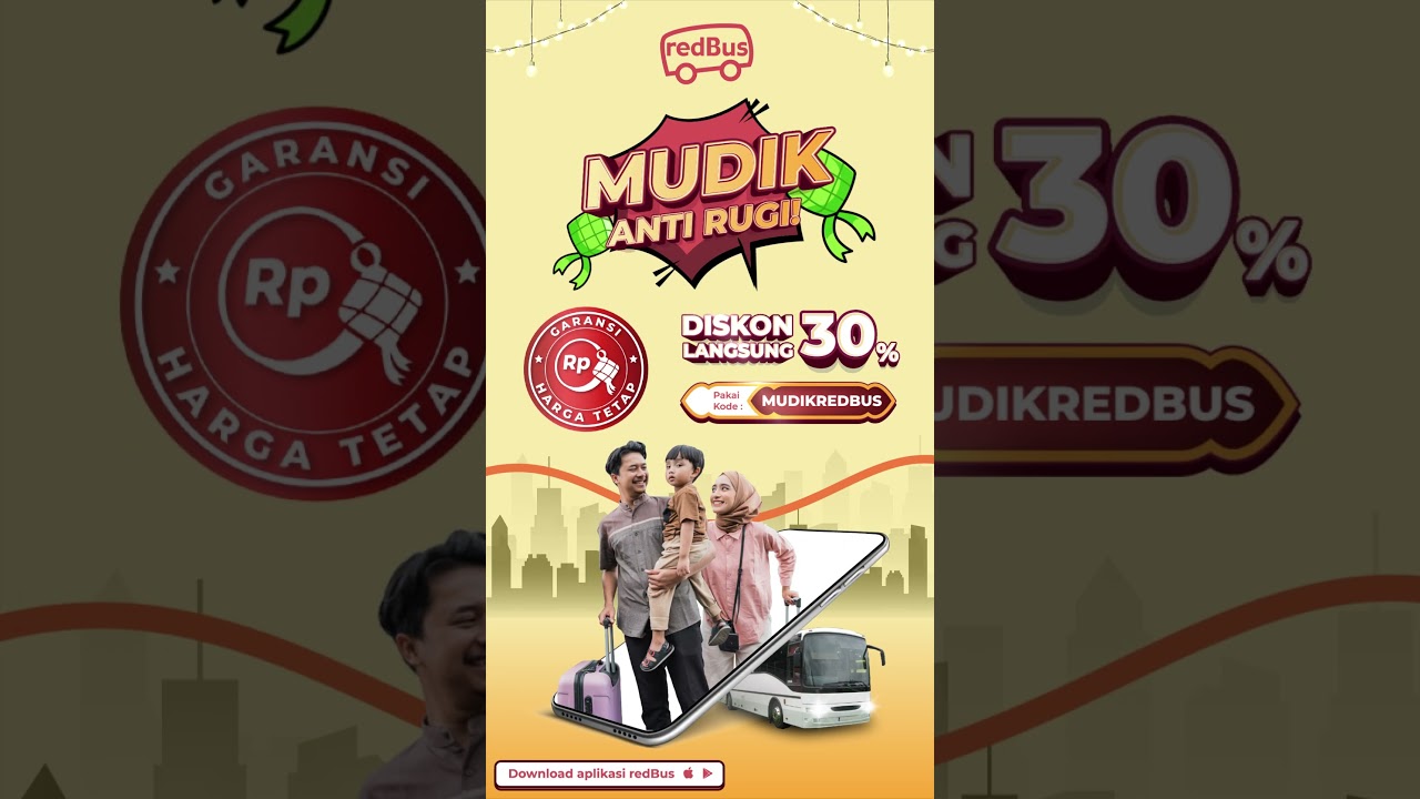 Pesan tiket mudik anti rugi di redBus, cek tiket bus kamu sekarang! #tiketbusonline #tiketmudik