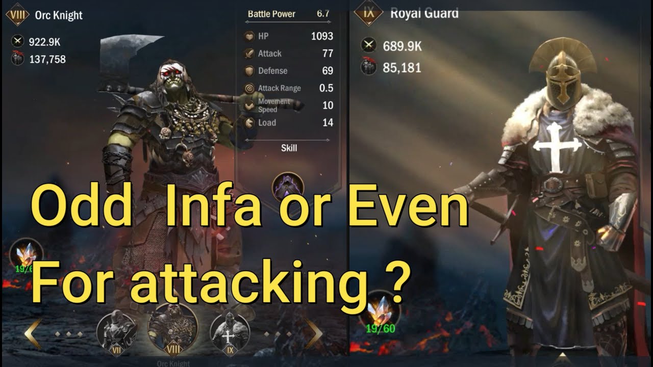 war and Order : even or Odd infantry ?