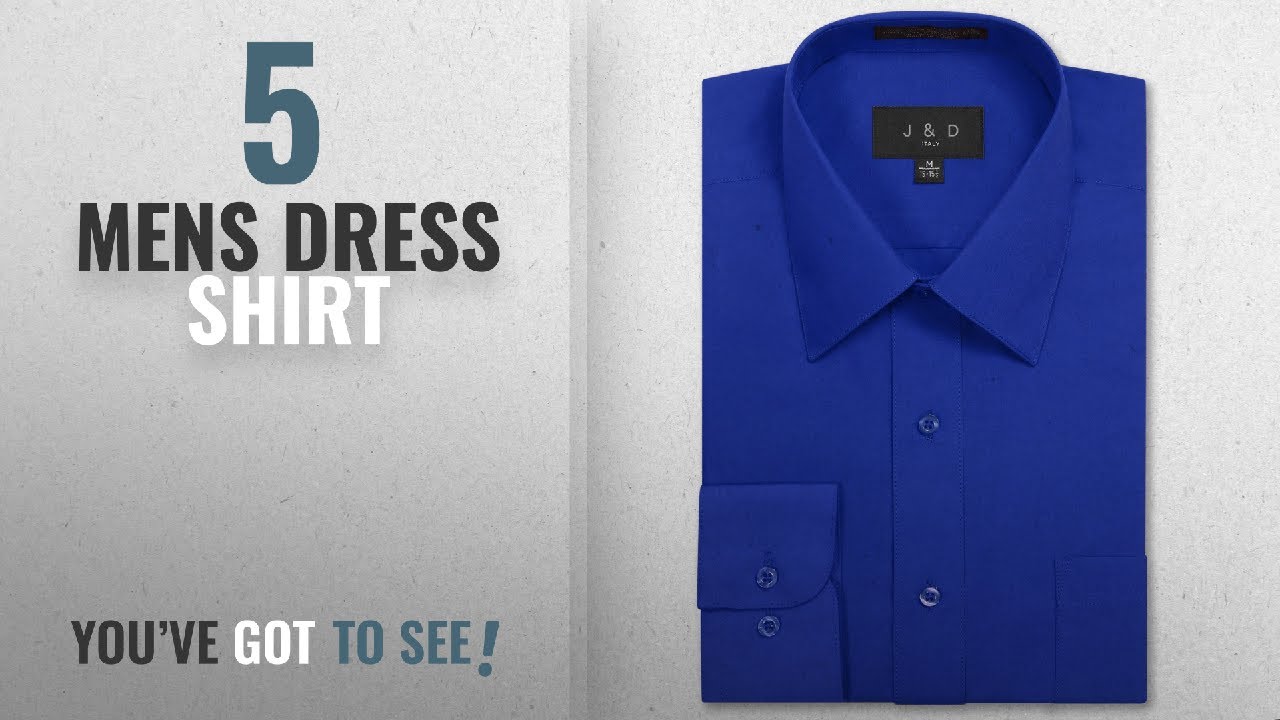 Top 10 Royal Blue Mens Dress Shirt [2018]: JD Apparel Men's Long Sleeve Regular Fit Solid Dress