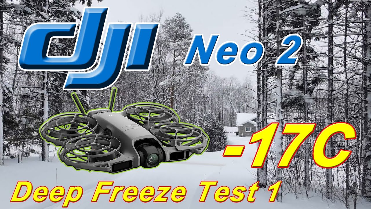 DJI Neo 2 Sub Zero -17C First flight with N3 controller - Snowing 🧊❄️☃️🥶😱👍