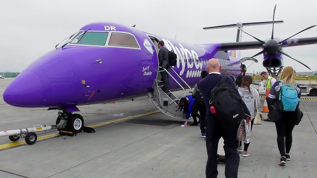 FlyBe Dash 8 Q400 Edinburgh to Manchester | Full Flight
