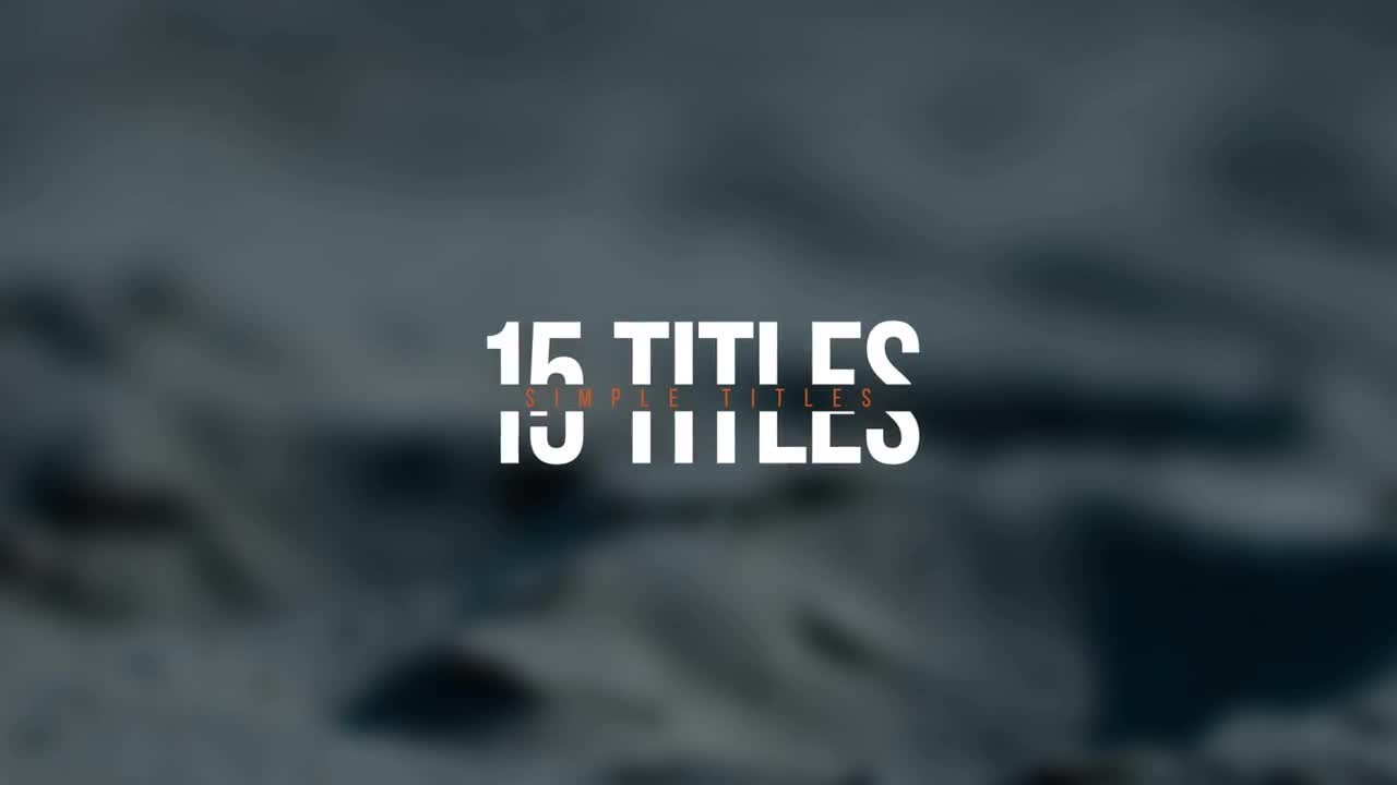 Minimal Titles After Effects Templates