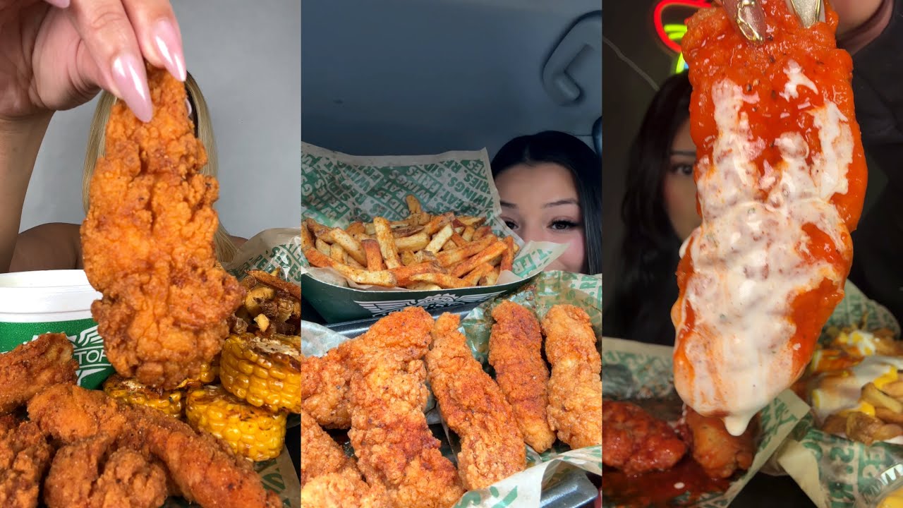 TIKTOK Wingstop Mukbang Compilation!