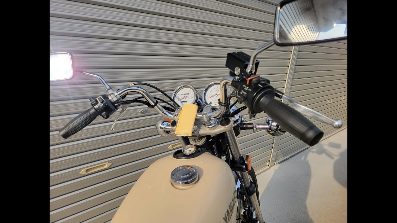 【ヤマハSR400】ショットガンライダーズ　ＹＢ絞りハンドルを付ける