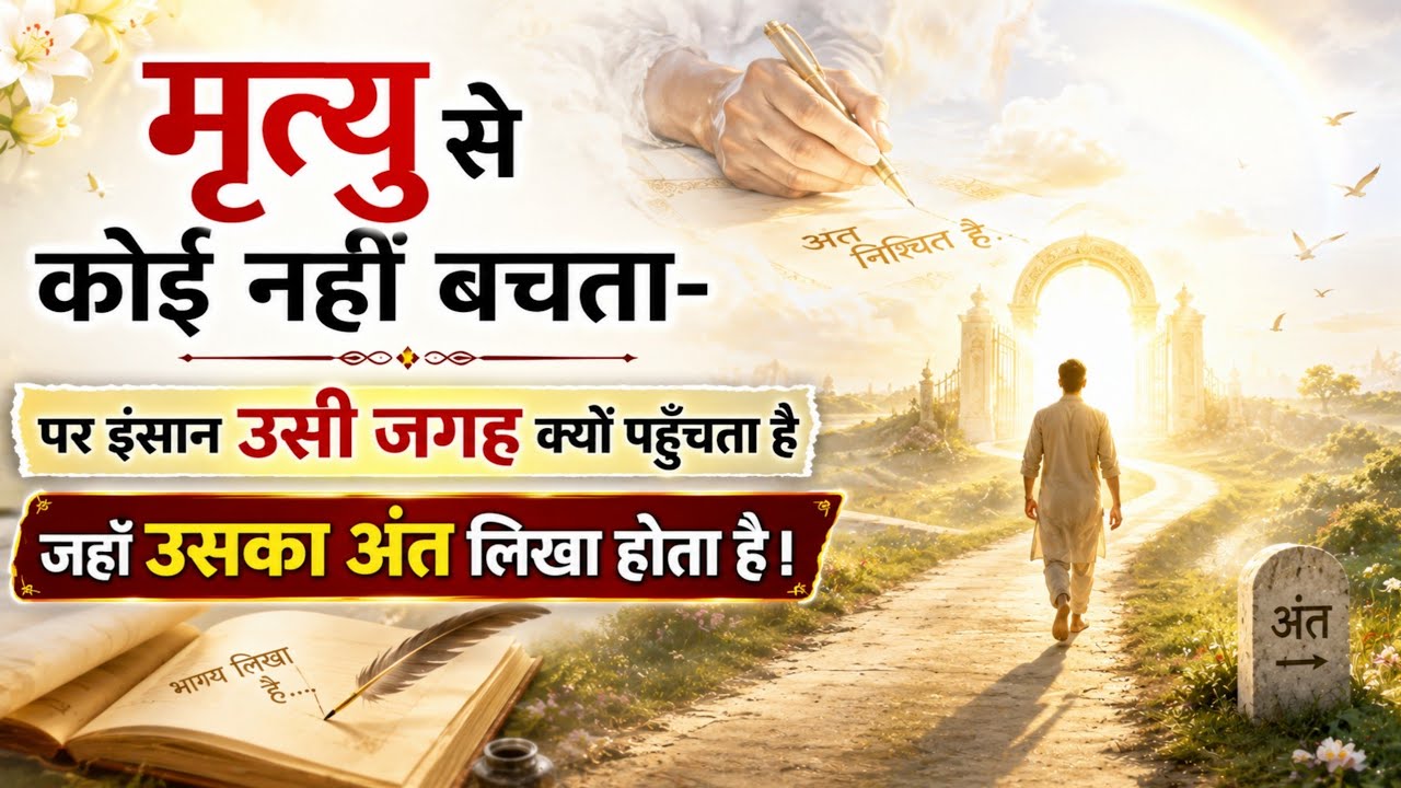 मृत्यु से कोई नहीं बचता—पर इंसान उसी जगह क्यों पहुँचता है जहाँ अंत लिखा होता है? #dharmikkahani   