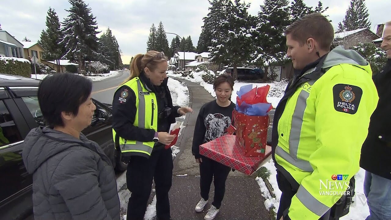 Gifts instead of tickets? Police in B.C. surprise drivers