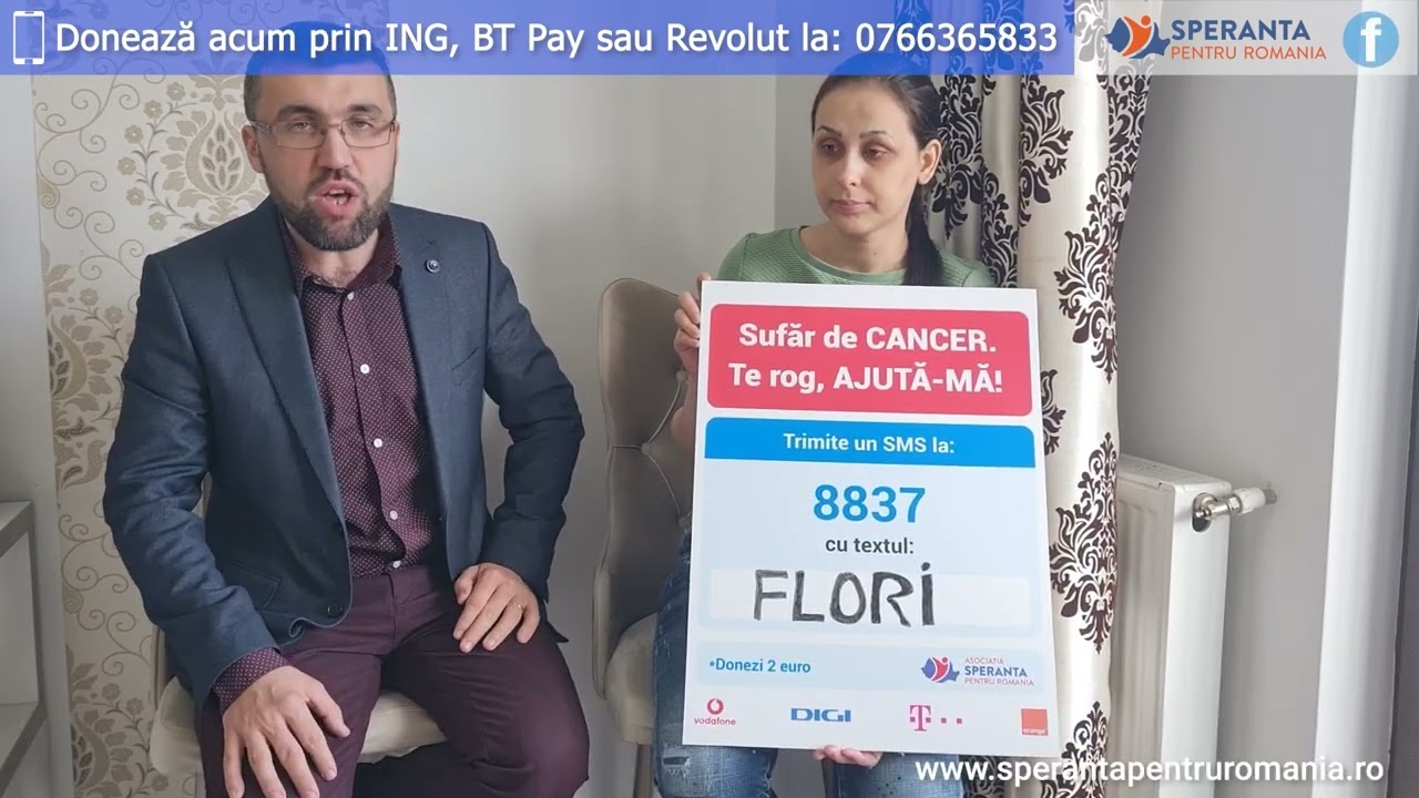 Doneaza prin SMS la 8837 cu textul FLORI, si ii poti salva viata