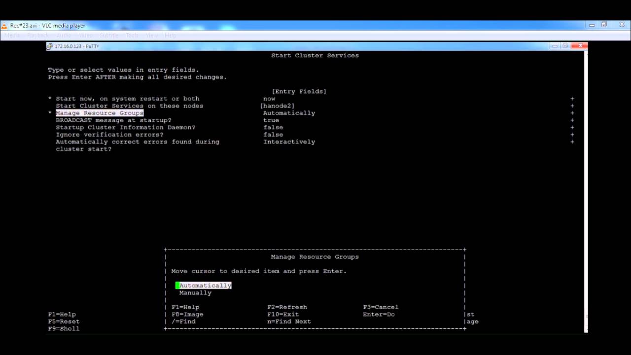Starting Power HA/ HACMP cluster Services