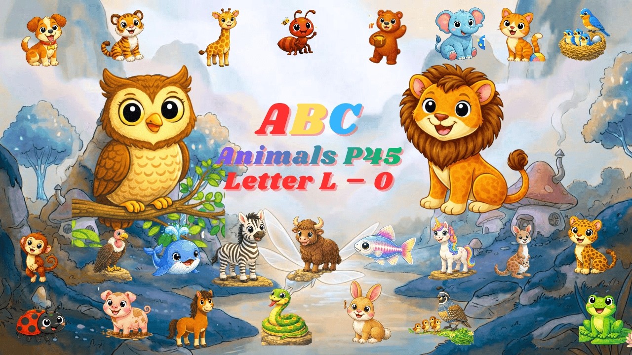 ABC Zoo Animals P45 L to O | Nursery Rhyme for Kids | Kid TV 365
