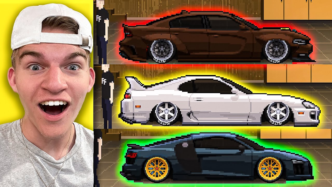 AMERICAN MUSCLE(HELLCAT) VS JDM(SUPRA) VS EURO(AUDI R8) КТО ЛУЧШЕ В PIXEL CAR RACER?!?!