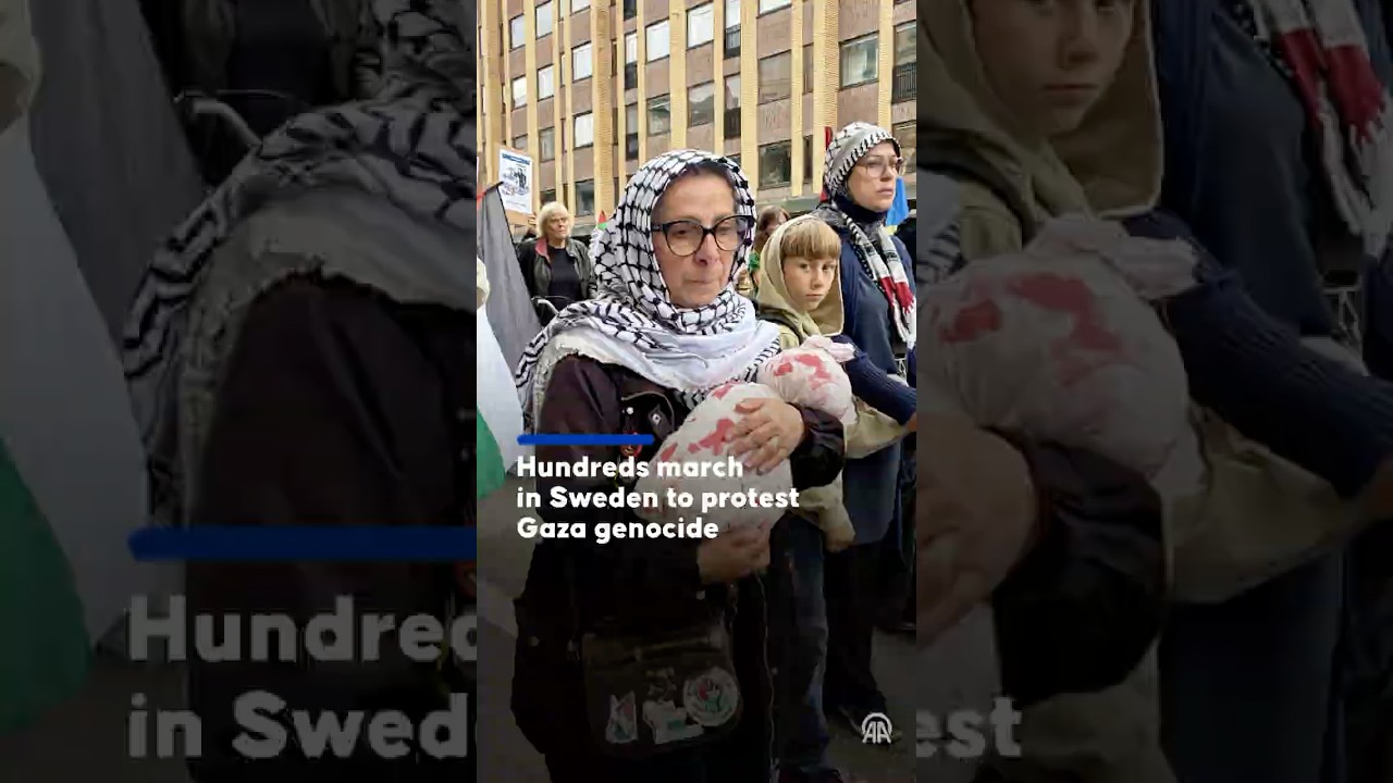 Hundreds rally in Stockholm to protest Israel&rsquo;s ongoing genocide in Gaza