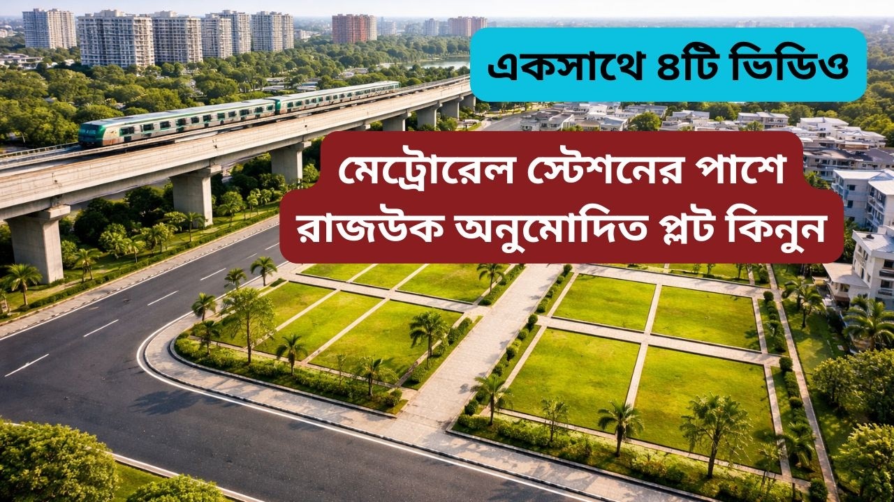 মেট্রোরেল স্টেশনের পাশে রাজউক এর প্লট কিনুন | Uttara Sector 17 Block D H J Plot Sale