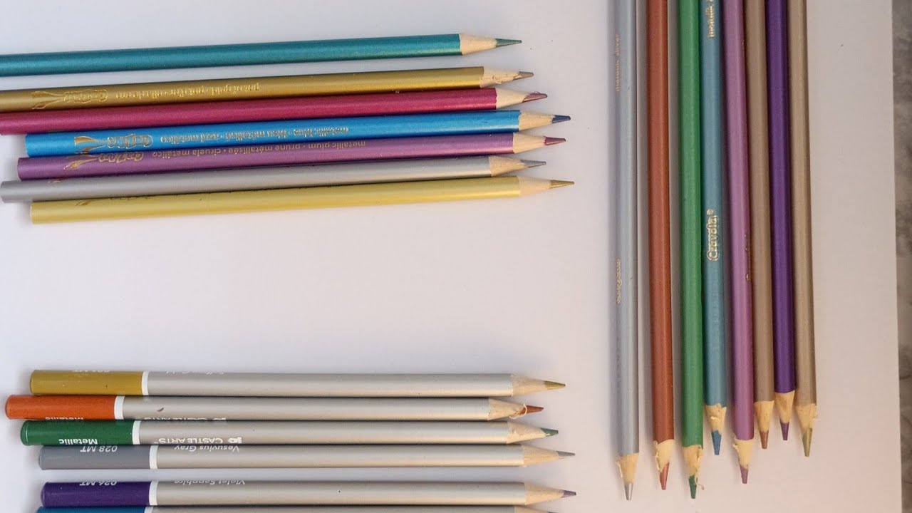 Битва металлических цветных карандашей #alwaysaudrea #metallic #pencils