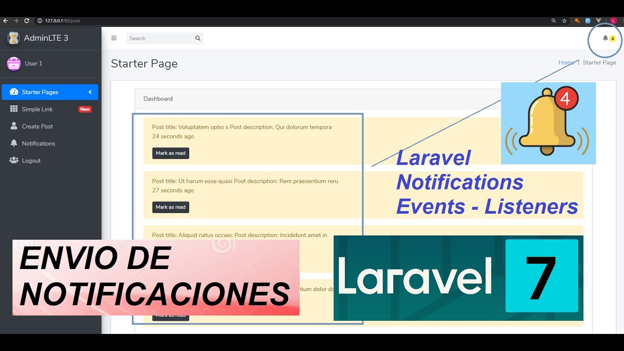 05. Envio de notificaciones con Laravel 7