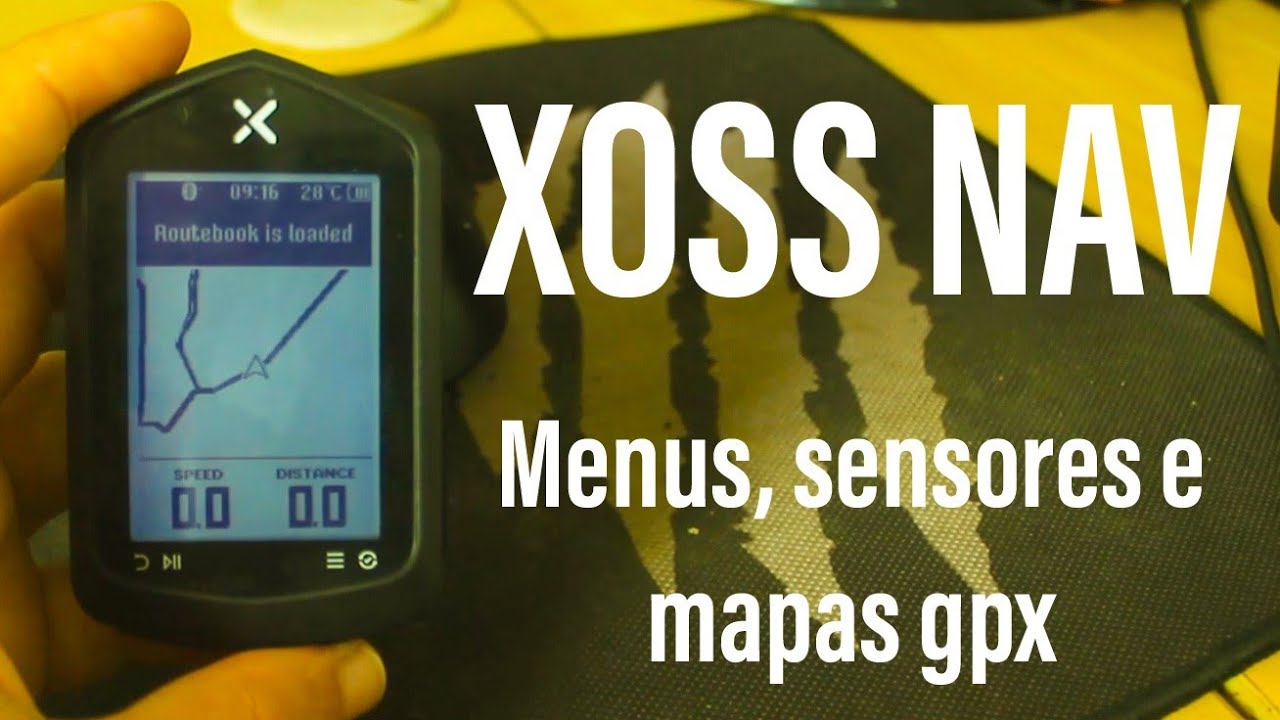 Xoss NAV primeiro uso. sensores, como colocar mapas  e menus