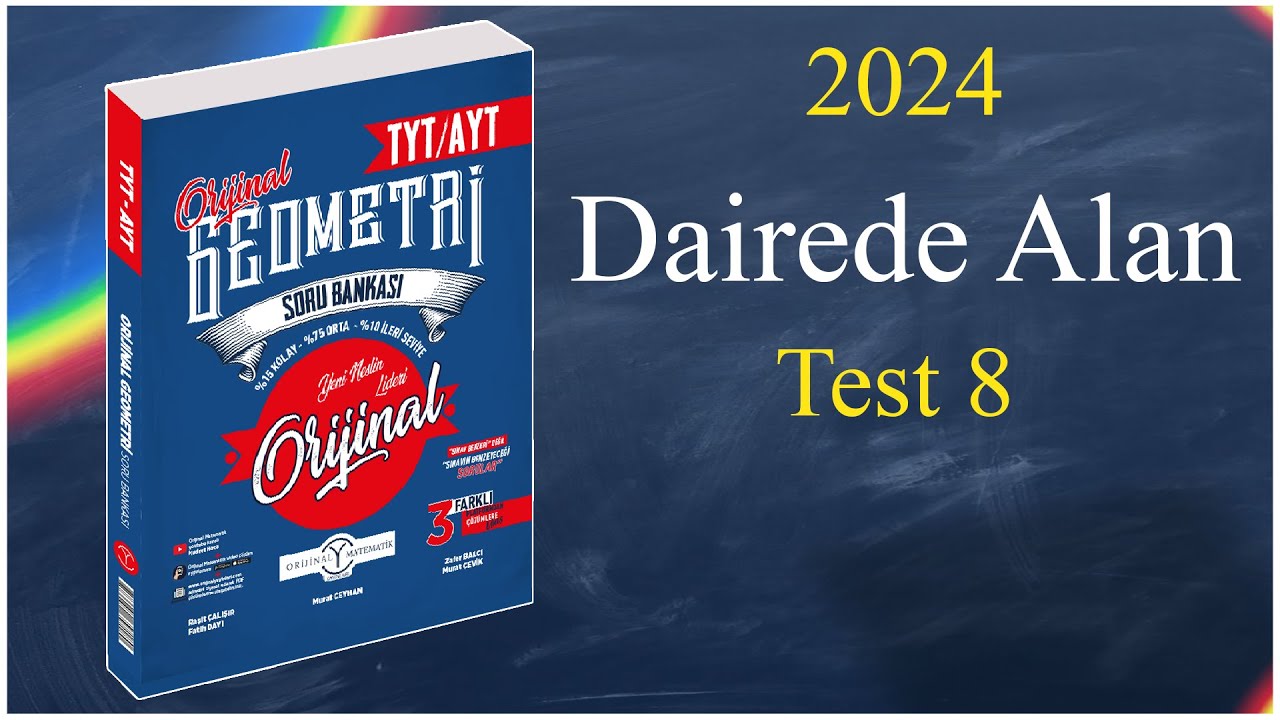 Dairede Alan Test 8 - Orijinal geometri soru bankası