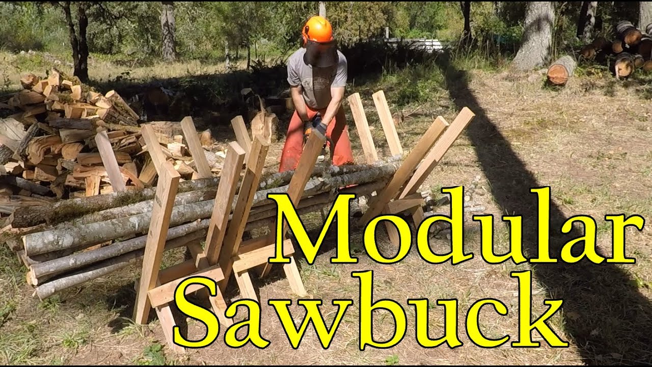 Making and Using Modular Sawbucks - Efficient Firewood Cutting