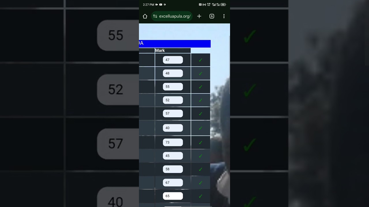 A demo of how to enter results