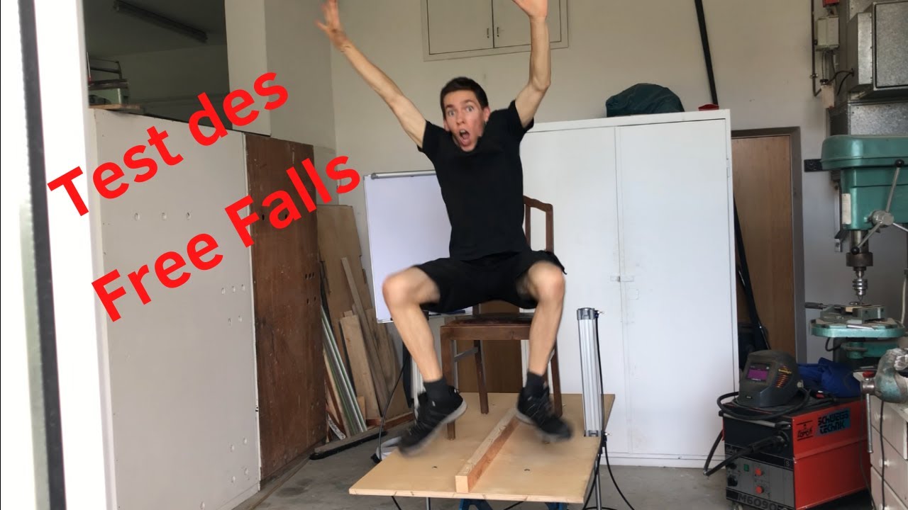 Pneumatik & Test des Free Falls - Pneumatics & test of the Free Fall of my homemade Dark Ride 👻🔥