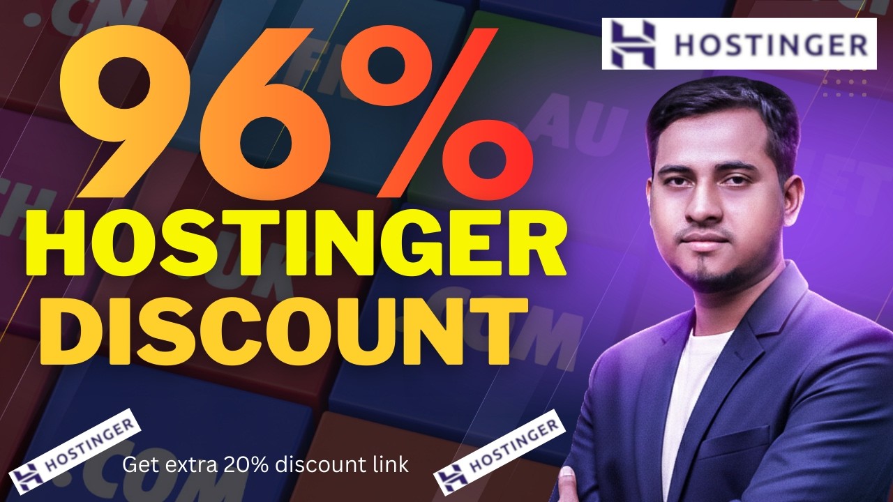 Hostinger Coupon Code 2026 + Exclusive Link Get 96% OFF – Get Extra 20% Discount LInk