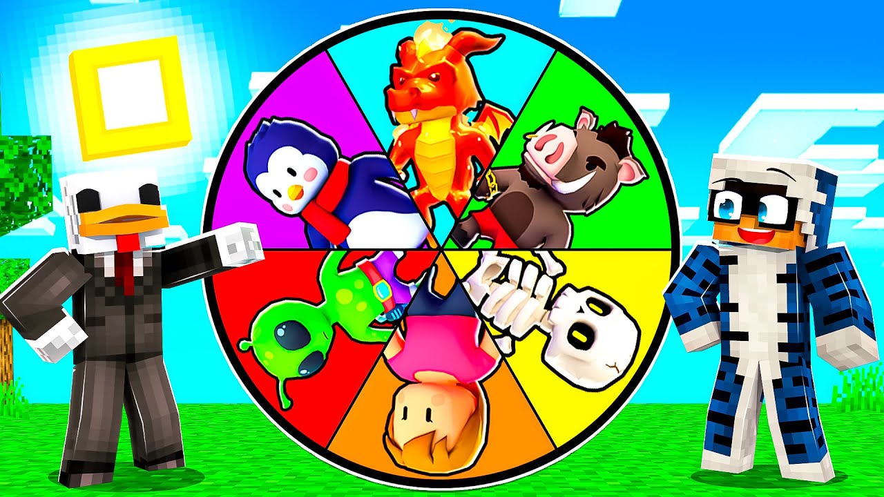 GIRIAMO LA RUOTA DI STUMBLE GUYS SU MINECRAFT
