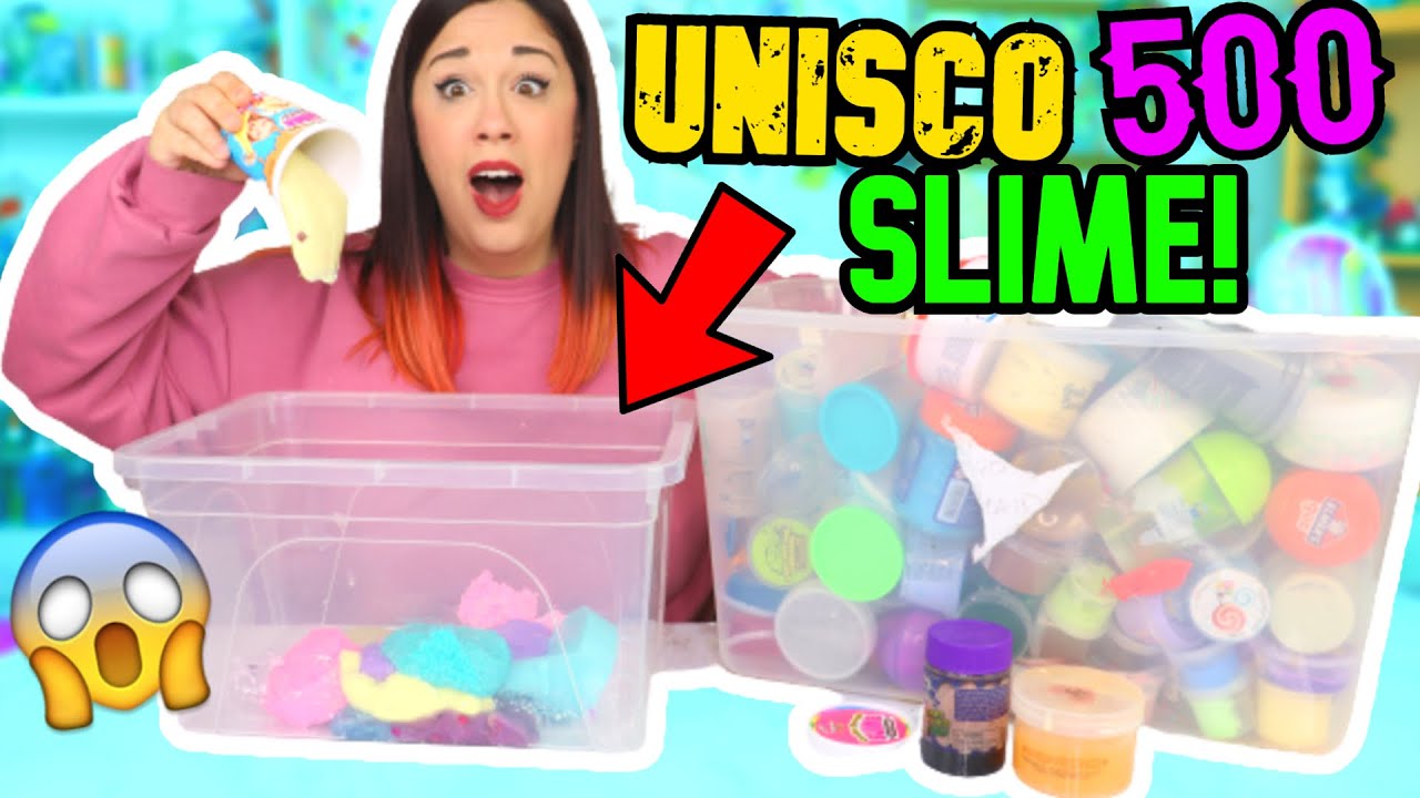 UNISCO TUTTI I MIEI SLIME! PIU' DI 500! CREO UNO SLIME GIGANTE!