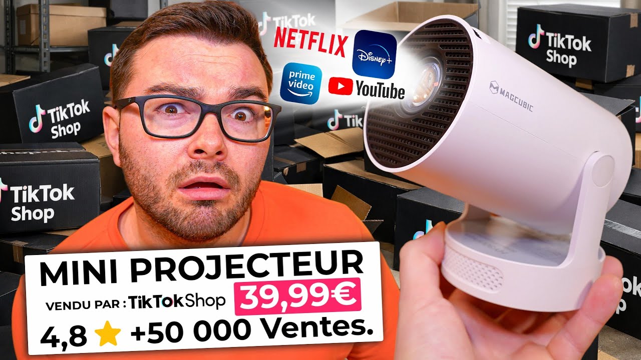 J'ai testé le MINI PROJECTEUR le mieux noté de TIKTOK SHOP ! (il est incroyable)