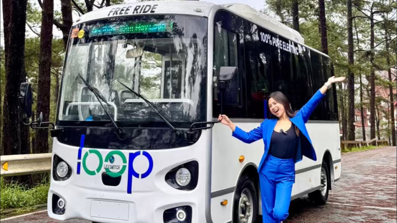 May EV Bus na sa Baguio at umiikot eto sa Camp John Hay!