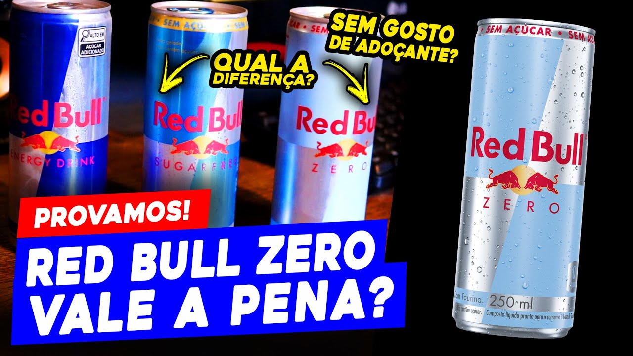 ⚡PROVAMOS O NOVO RED BULL ZERO E COMPARAMOS COM O SUGARFREE E TRADICIONAL | FOOD INSIDER