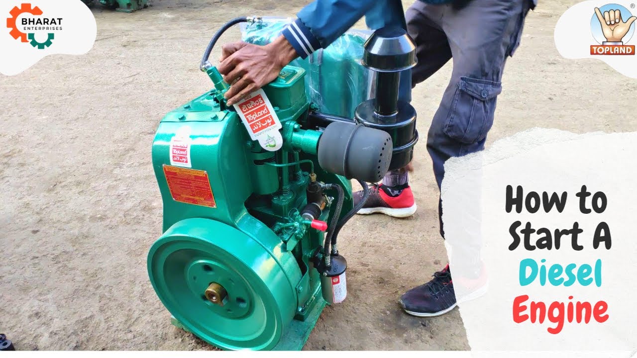 How to Start a Diesel Engine | Topland 8HP Air Cooled Engine