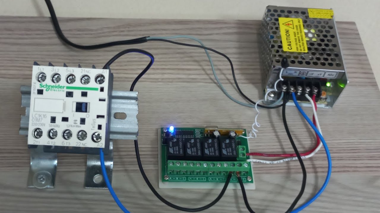 uzaktan kumanda ile asenkron motor çalıştırmak RF alıcı verici