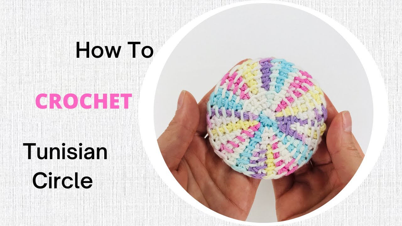 Crochet Tunisian Circle for Beginners #tunisiancrochet