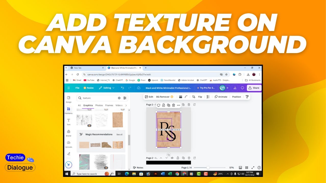 How to Add Texture on Canva Background